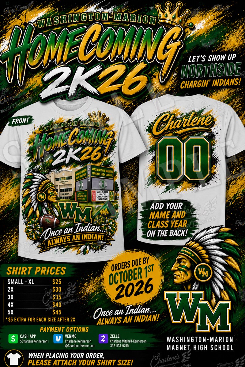 WM Homecoming 2K26 front and personalized back